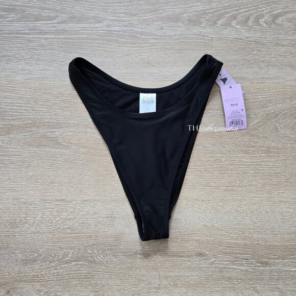Wild Fable Womens Mid Rise Super Cheeky Bikini Bottom Black Small New With Tags - Picture 7 of 16
